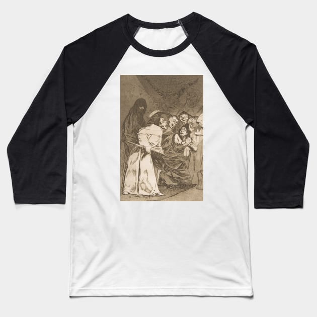 Swallow It, Dog by Francisco Goya Baseball T-Shirt by Classic Art Stall